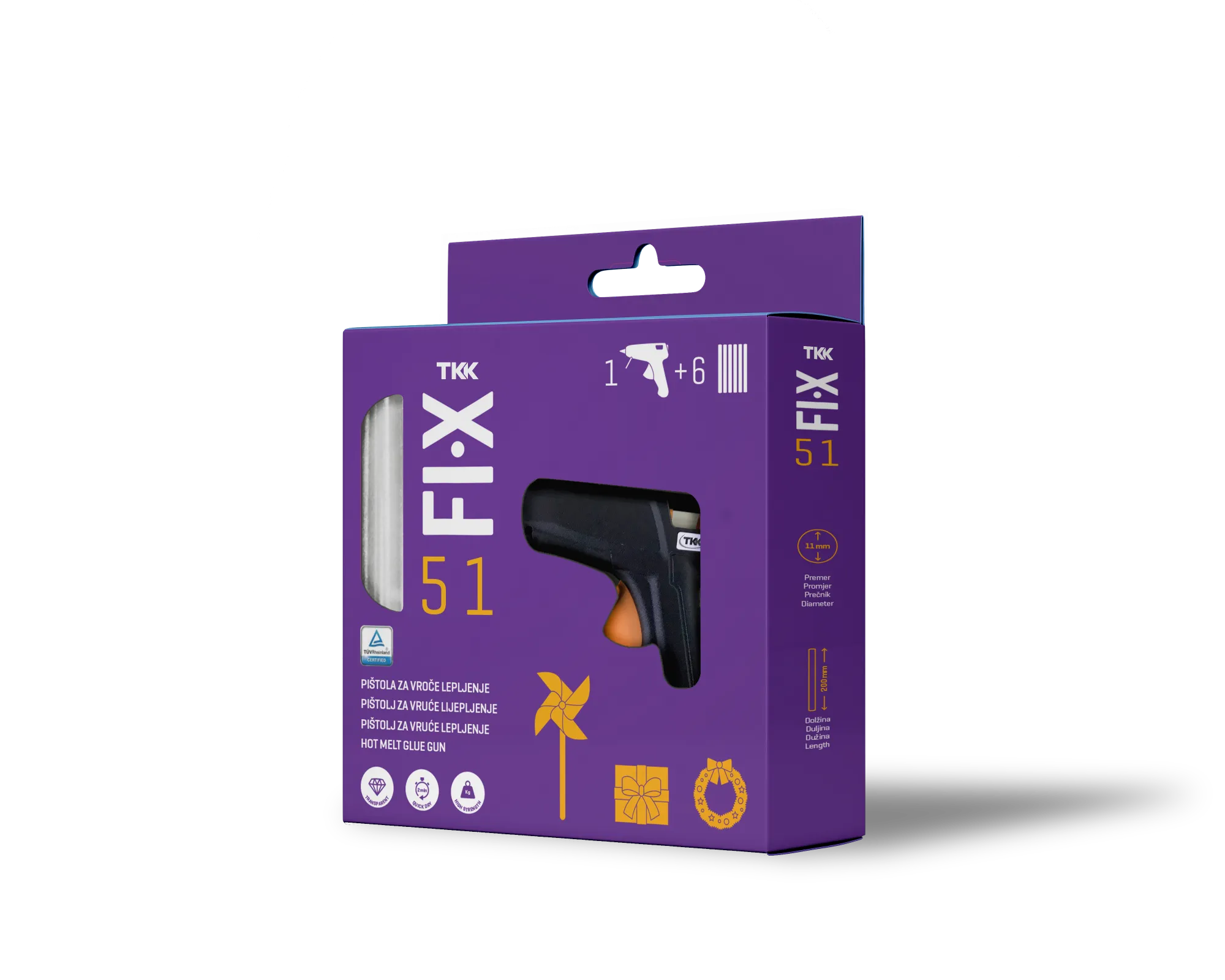 FIX 51 pištoľ na tavné tyčinky + 6 tyčiniek